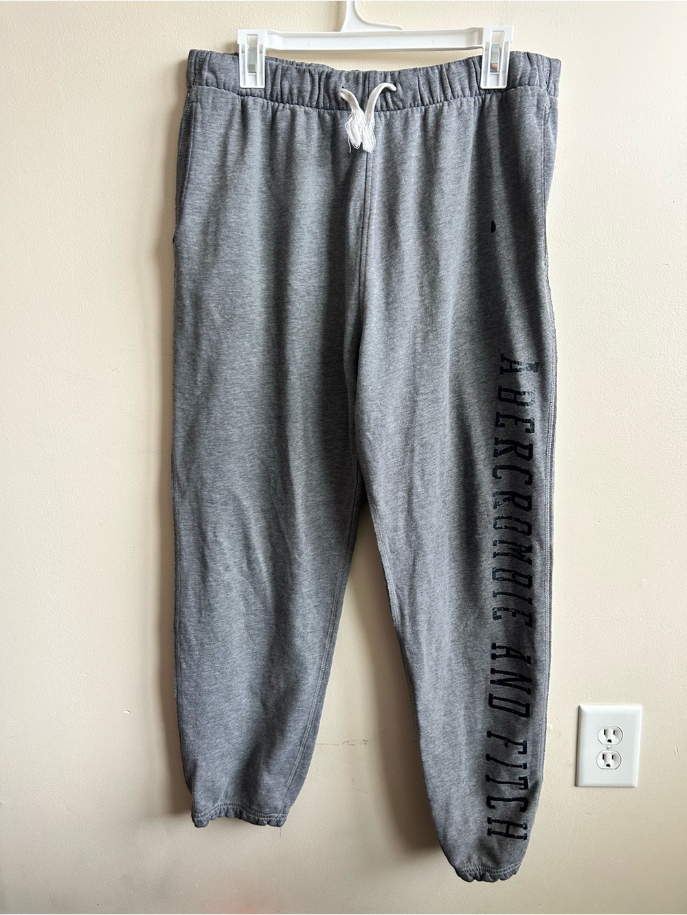 Vintage Mens Abercrombie And Fitch Grey Sweatpants Joggers XL